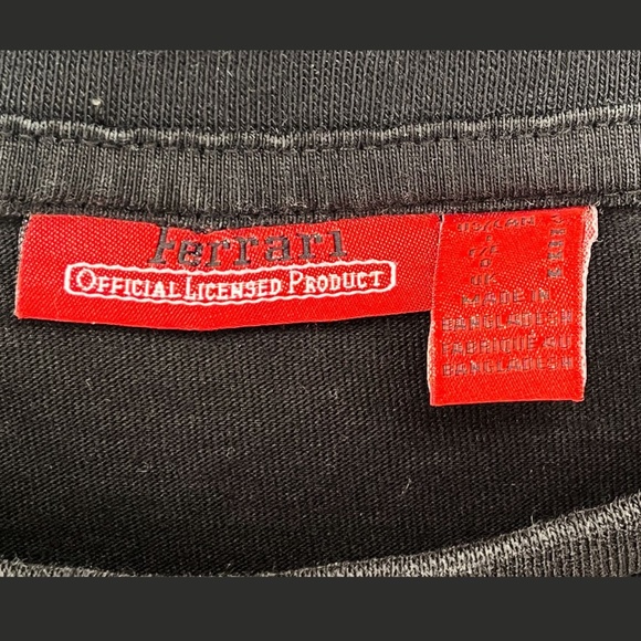 Ferrari Official Scuderia Ferrari Formula One Embroidered Black Tee Men's Med - Picture 3 of 10